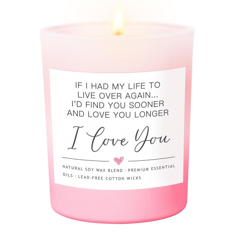 Einanmut Valentines Lavender Scented Candle Gifts for Her/Him/Couple/Wife, Engagement Gift Present, Wedding Anniversary Meaningful Gift